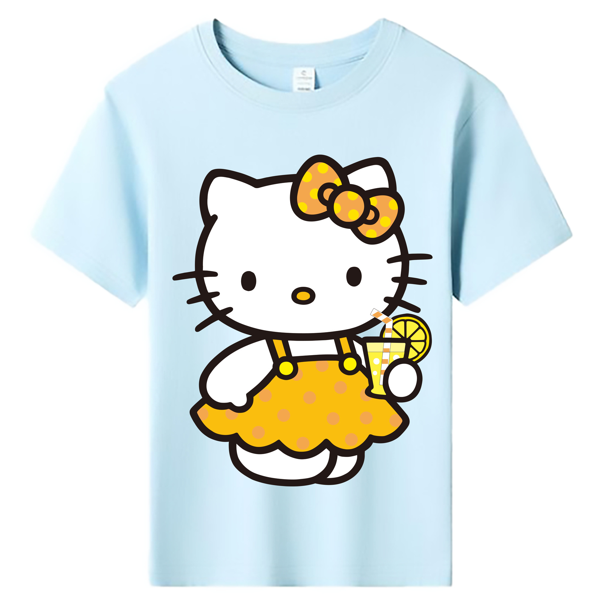 （画像用） Hello Kitty ハローキティ 綿100％キッズTシャツ（フロントプリント）